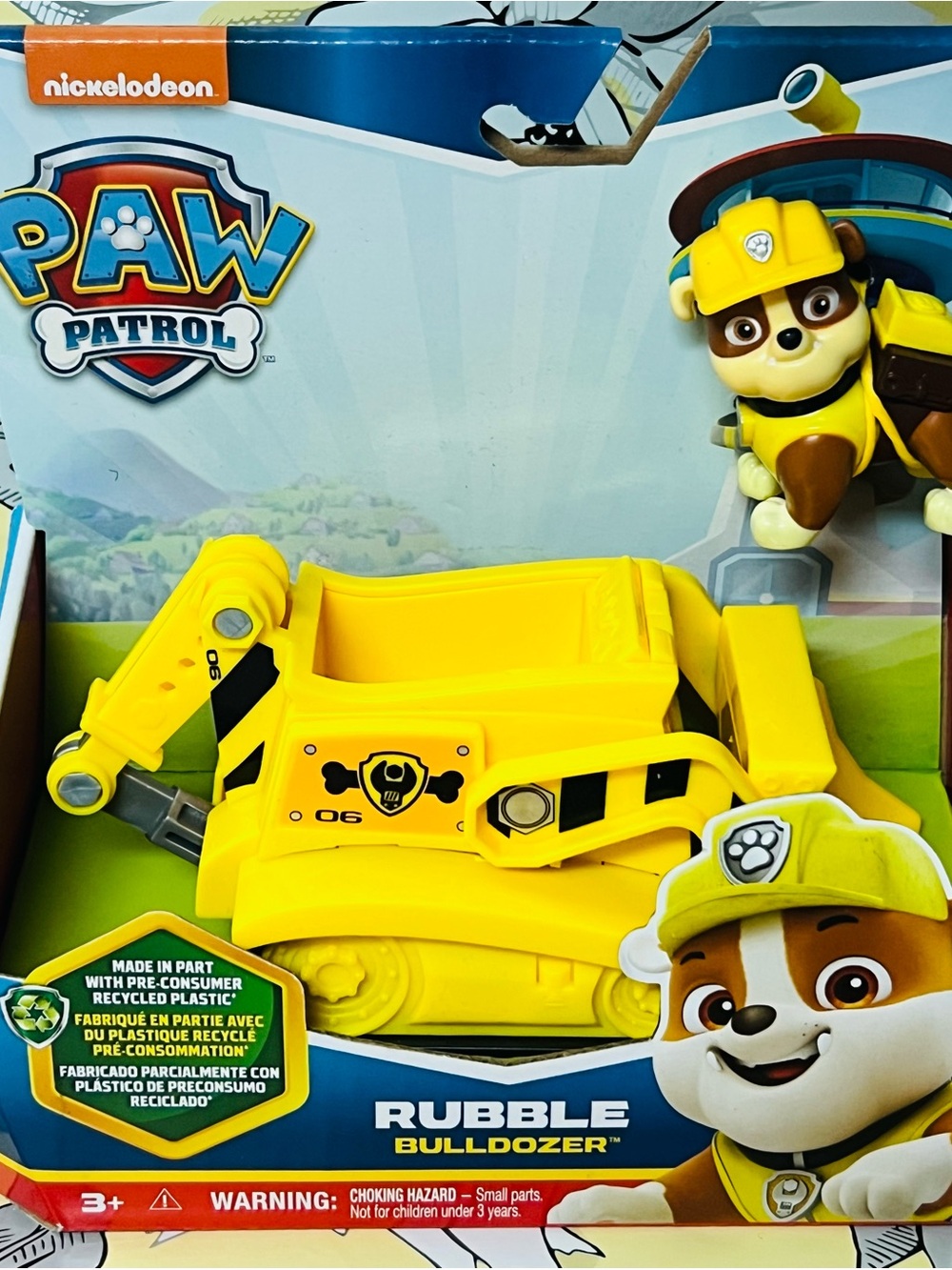 Nickelodeon Paw Patrol Rubble Bulldozer Kids Action Figure Toy